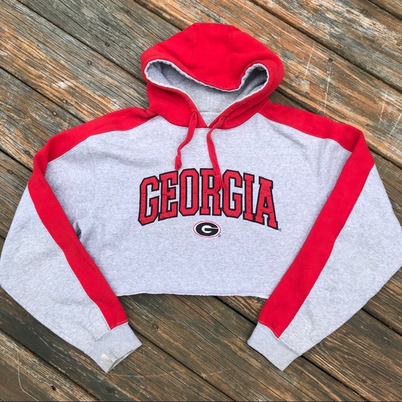 Vintage Tops - Vintage UGA Cropped Hoodie